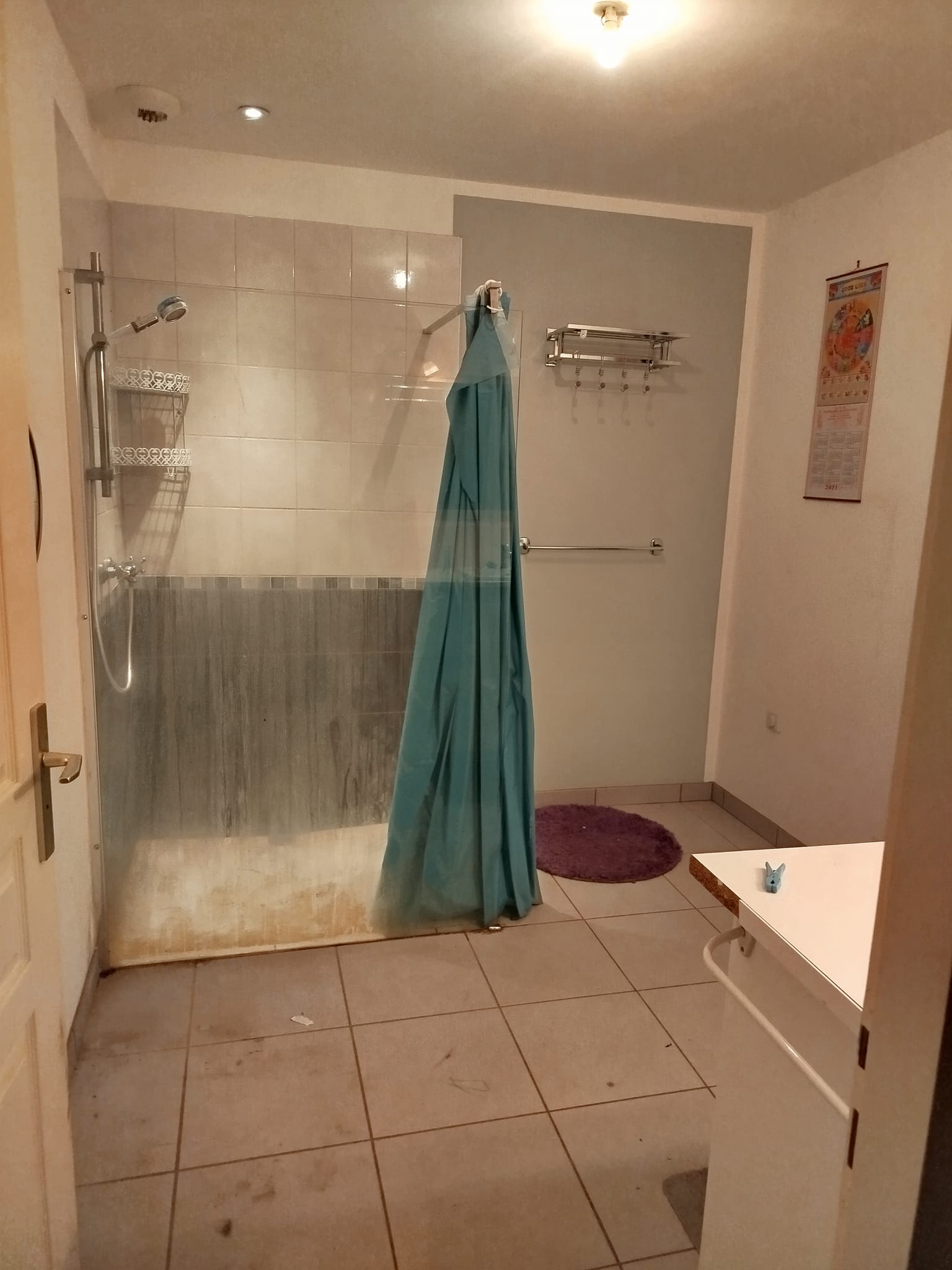 Salle de bain avant nettoyage — état initial